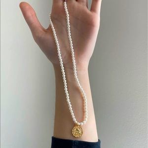Faux pearl necklace